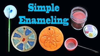 How I Enameled Copper Pendants Without A Kiln [upl. by Olenta]