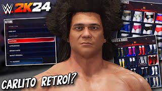 WWE 2K24 Making Carlito Retro [upl. by Olbap]