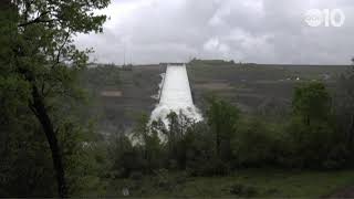 WATCH Oroville Dam Spillway opened for first time in two years [upl. by Earlene]