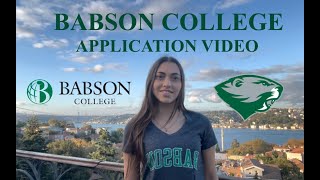 Babson College Application Video Eda Karani [upl. by Ramahs]