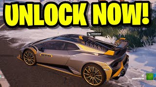 How to Unlock LAMBORGHINI HURACAN in Fortnite RIGHT NOW [upl. by Sally934]