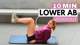 10 MIN KILLER LOWER AB WORKOUT  Mat Pilates  No Equipment [upl. by Lehteb]