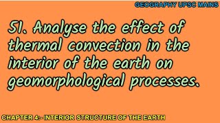 451 Effect of Thermal Convection on Geomorphic Processes  Earths Interior Analysis [upl. by Kokoruda]