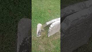 3 damaged gravestones leaning on each other [upl. by Nevin]