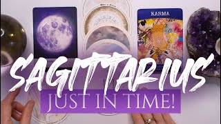 SAGITTARIUS TAROT READING  quotYOUR CRITICAL TURNING POINTquot JUST IN TIME [upl. by Fuller721]