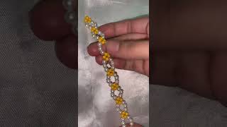 Beaded bracelet tutorial youtubeshorts shorts [upl. by Euqcaj185]