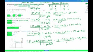 Chemistry  Stoichiometry with Gases amp Solutions  Limiting Reactant Mass Gas Volume amp Molarity [upl. by Errehs]