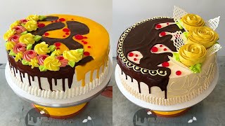 decorado de tortas con chocolate rosetones y rosas [upl. by Riffle]