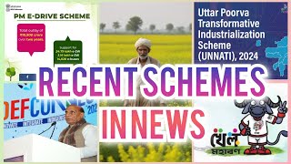 Recent Govt Schemes in news  central and state [upl. by Andree343]