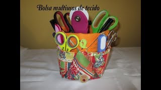 DIY BOLSA MULTIUSOS DE TECIDO [upl. by Apurk353]