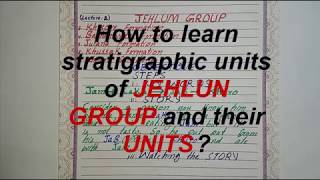 How to learn stratigraphic units of jehlum group and thier contacts  salt range [upl. by Ikaz]