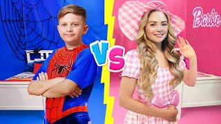 Barbie House VS Spiderman House [upl. by Durnan]