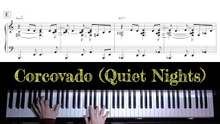 Quiet Nights of Quiet Stars Corcovado  Jazz Piano Arrangement with Sheet Music by Jacob Koller [upl. by Yasdnyl206]