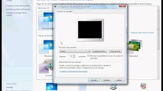 Configurar protector de pantalla en windows 7 [upl. by Flan]