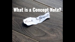 What is a Concept Note [upl. by Lawson]