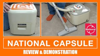 National Capsule Footstool Vacuum Cleaner Demonstration amp Review [upl. by Rawden68]