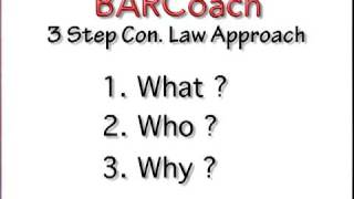 BAR EXAM 3 Steps to CONSTITUTIONAL LAW for MBE [upl. by Luz]