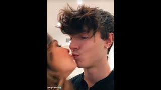 Bryce hall and Addison Rae kiss in camera after confirming relationship BRADDISON [upl. by Olivie]