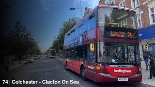 Kickdown  Hedingham 851 AO57 EZL  Scania Omnicity N230UD ZF  Route 74 [upl. by Ogaitnas]