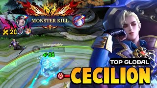 Cecilion Best Build 2024  Cecilion Gameplay Top Global  Mobile Legends [upl. by Eilyak]