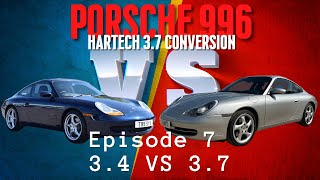 Porsche 996 Hartech Engine  Episode 7 34 vs 37  In Gear Acceleration and exhaust soundoff [upl. by Aiduan]