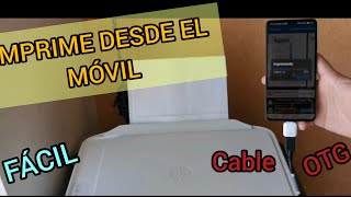 Imprimir desde el celular móvil android con cable otg sin wifi bluetooth nfc o computadora 2021 [upl. by Norbel]