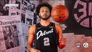 Pistons reveal Bad Boysinspired City Edition uniforms [upl. by Drolet432]