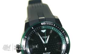 Citizen EcoDrive Ecosphere Golf Black Mens Watch AW150503E  Overview [upl. by Kendell]