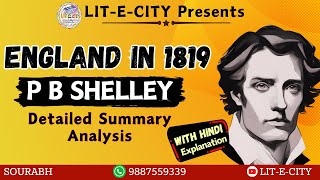 England in 1819 by Shelley A detailed Analysis In Hindi also [upl. by Audre864]