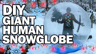 DIY Giant Human Snow Globe  Man Vs Madness [upl. by Godrich708]