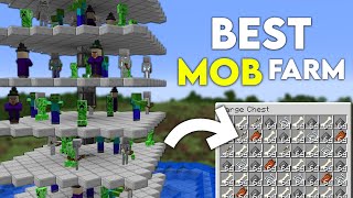 Minecraft ALL MOB Farm Tutorial 119 AFK  EASY Build [upl. by Tnomed]