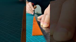 leatherworks leathercrafter vintagesyle busy on cutting leathers [upl. by Ladnor]