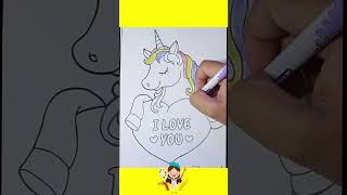 Come colorare Kawaii Unicorno  Disegni Unicorno da colorare  Disegnidacoloraremondo [upl. by Baniaz]