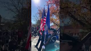 Airmen from the 139th Honor Guard in the Leavenworth County Veterans Day Parade on November 11 2024 [upl. by Nilla]