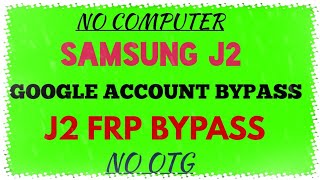 Samsung J200G FRP Bypass No Computer Needed [upl. by Nanam]