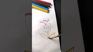 Tulip 🌷 art colors creative shorts ytshorts [upl. by Manley]