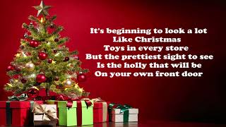 Its Beginning To Look a Lot Like Christmas  karaoke higher key Michael Buble [upl. by Idnas]