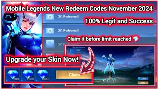 Mobile Legends Redeem Codes November 13 2024  Where to get MLBB Redeem Codes 100 Websites 💎 [upl. by Halika]