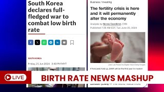 News Mashup South Korea is Tackling the Birth Rate Woes GLOBAL Birth Rates are PLUMMETING [upl. by Akinajnat]