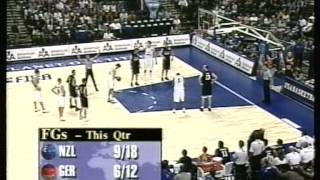 Deutschland VS Neuseeland  Basketball Weltmeisterschaft 2002 letztes Viertel [upl. by Haropizt]