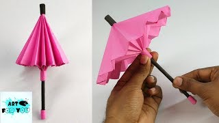 How To Make A Paper Umbrella ☂️  Umbrella That Open And Close  DIY Paper Umbrella [upl. by Aiclid]