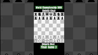 World Chess Championship 1889 Final Game 3 Chigorin vs Steinitz 10 [upl. by Eydie73]