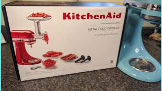 Birthday Gift KitchenAid Metal Food Grinder Attachment [upl. by Thomas]