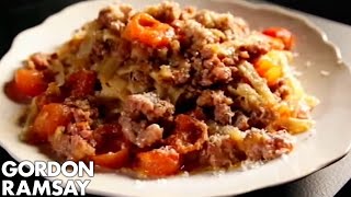 Tagliatelle with Quick Sausage Meat Bolognese  Gordon Ramsay [upl. by Bruner578]