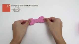 簡單快速蝴蝶結摺紙 Origami Bow Tutorial  GOTOME [upl. by Kirven]