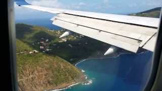 Delta Airlines Boeing 757200 LANDING IN ST THOMAS US VIRGIN ISLANDS STT [upl. by Kaine875]