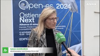 OpenEs 2024 intervista dellANSA a Gaia Ghirardi Responsabile Policy e Sostenibilità di CDP [upl. by Shurwood]