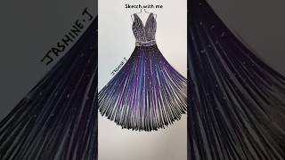 Fashion IllustrationCute fashion gown art fashiondesign creative [upl. by Ocinom]