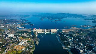 60quotFlyOverChina  Aerial tour of Danjiangkou Reservoir [upl. by Argus]