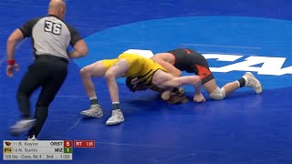 125lbs Brandon Kaylor Oregon State vs Noah Surtin Missouri [upl. by Yuri378]